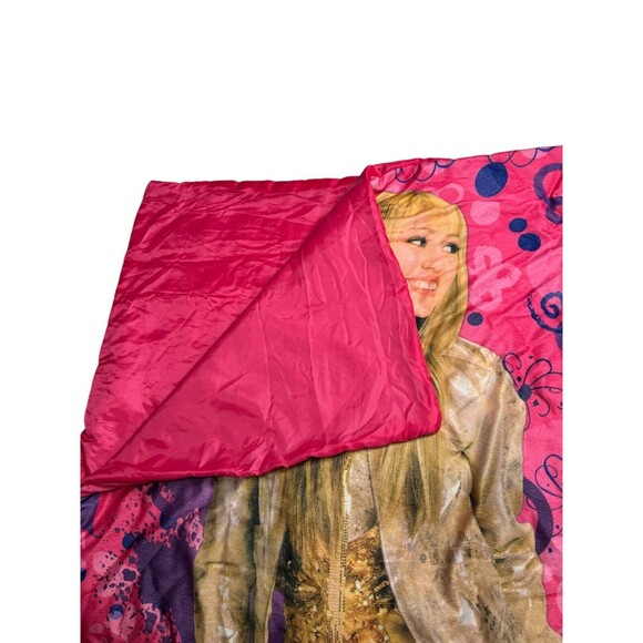 Vintage Y2K Disney Hannah Montana Pink Sleeping Bag Blanket Zip Up - Picture 7 of 13